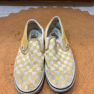 CLASSIC SLIP-ON CHECKERBOARD SHOE YELLOW